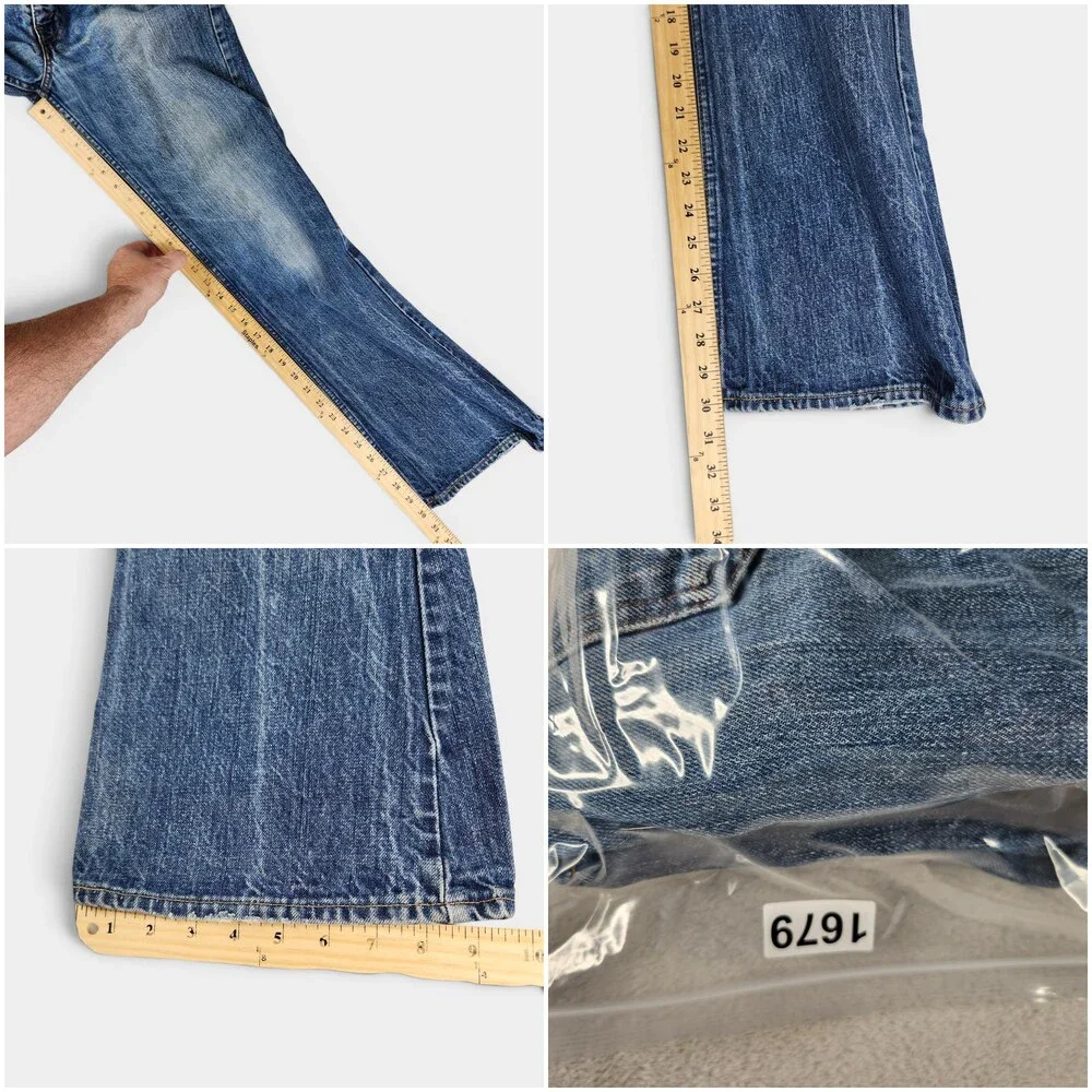 Vintage Levi's 646 Jeans Mens Fits 32x30 Orange Tab Flared Made in USA Talon Zip